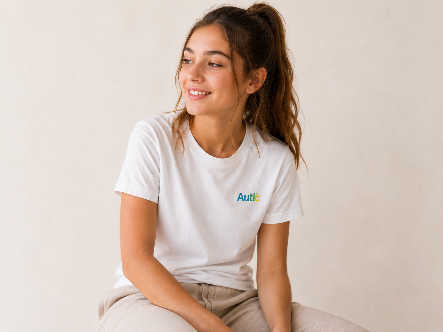 Sensory Friendly Bamboo T-Shirt - Adult Unisex - Tagless & Flat Seam - White
