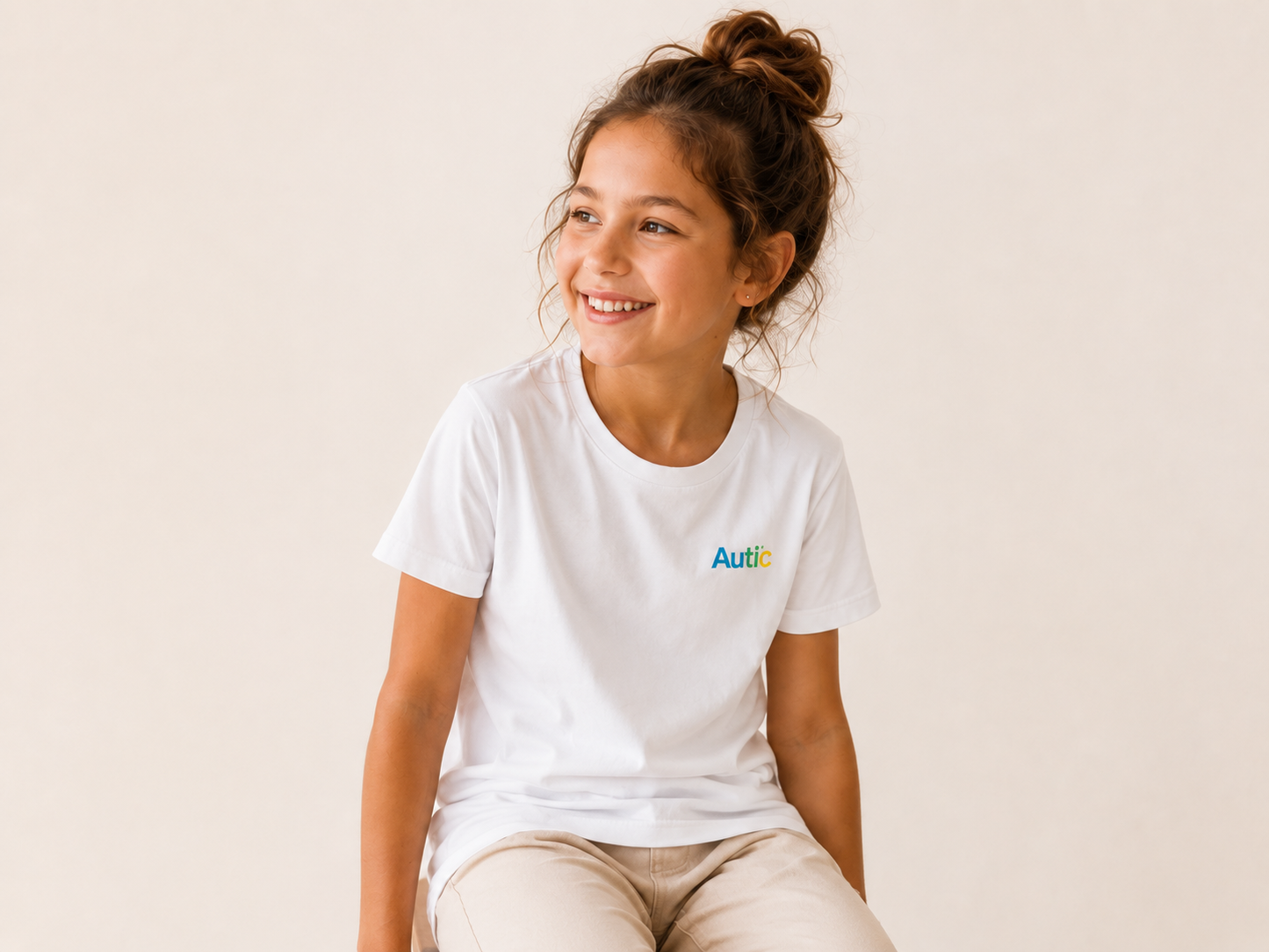 Sensory Friendly Bamboo T-Shirt - Kids Unisex - Tagless & Flat Seam - White