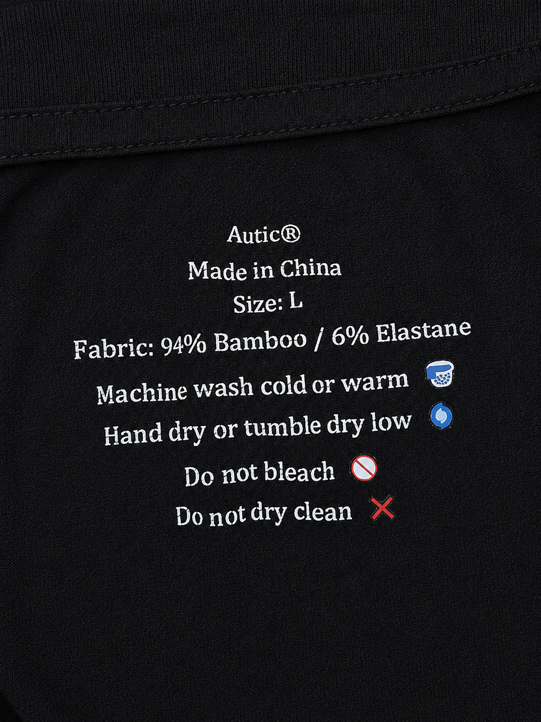 Sensory Friendly Bamboo T-Shirt - Adult Unisex - Tagless & Flat Seam - Black