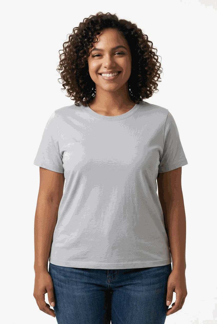 Adults sensory-friendly grey bamboo t-shirt with flat seams