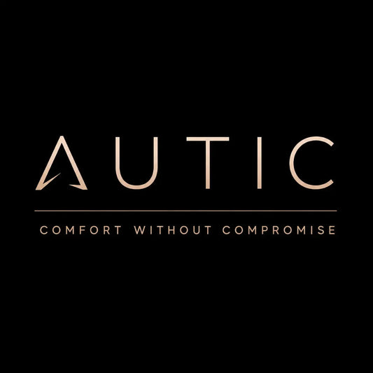 Autic logo with the tagline “Comfort Without Compromise” on a black background.
