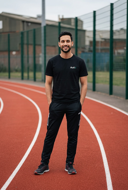 Sensory Friendly Bamboo T-Shirt - Adult Unisex - Tagless & Flat Seam - Black⁠