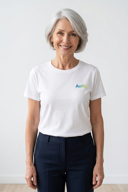 Sensory Friendly Bamboo T-Shirt - Adult Unisex - Tagless & Flat Seam - White