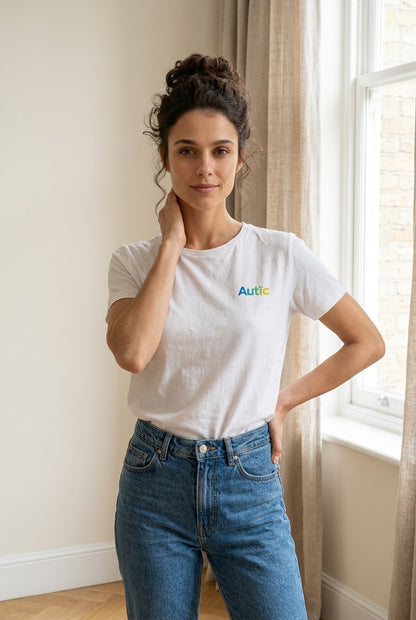 Sensory Friendly Bamboo T-Shirt - Adult Unisex - Tagless & Flat Seam - White