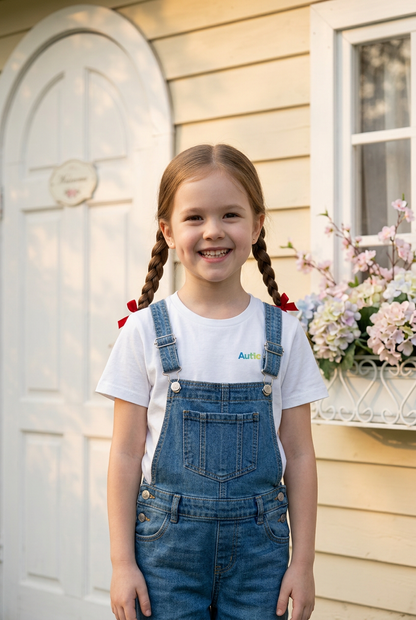 Sensory Friendly Bamboo T-Shirt - Kids Unisex - Tagless & Flat Seam - White
