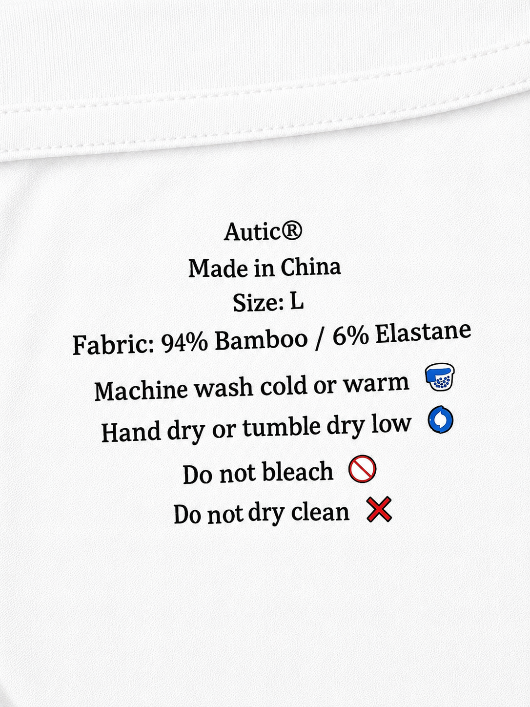 Sensory Friendly Bamboo T-Shirt - Adult Unisex - Tagless & Flat Seam - White