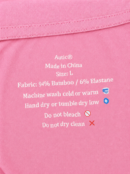 Pre-Order (In Production) - Sensory Friendly Bamboo T-Shirt - Adult Unisex - Tagless & Flat Seam - Blush Pink