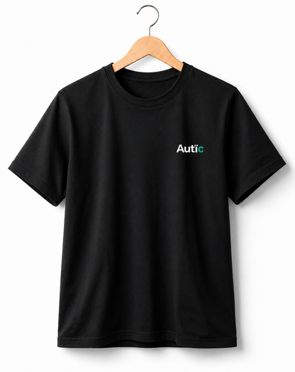 Sensory Friendly Bamboo T-Shirt - Kids Unisex - Tagless & Flat Seam - Black⁠