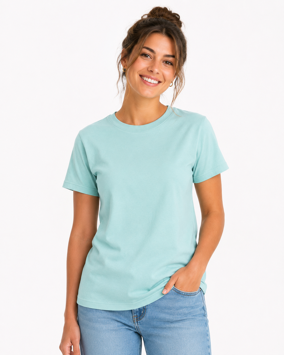 Pre-Order (In Production) - Sensory Friendly Bamboo T-Shirt - Adult Unisex - Tagless & Flat Seam - Soft Aqua
