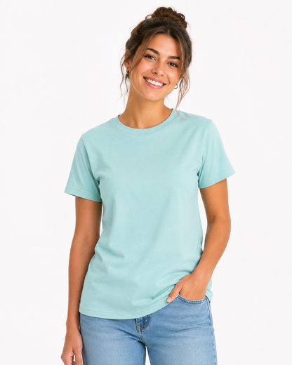 Pre-Order (In Production) - Sensory Friendly Bamboo T-Shirt - Adult Unisex - Tagless & Flat Seam - Soft Aqua