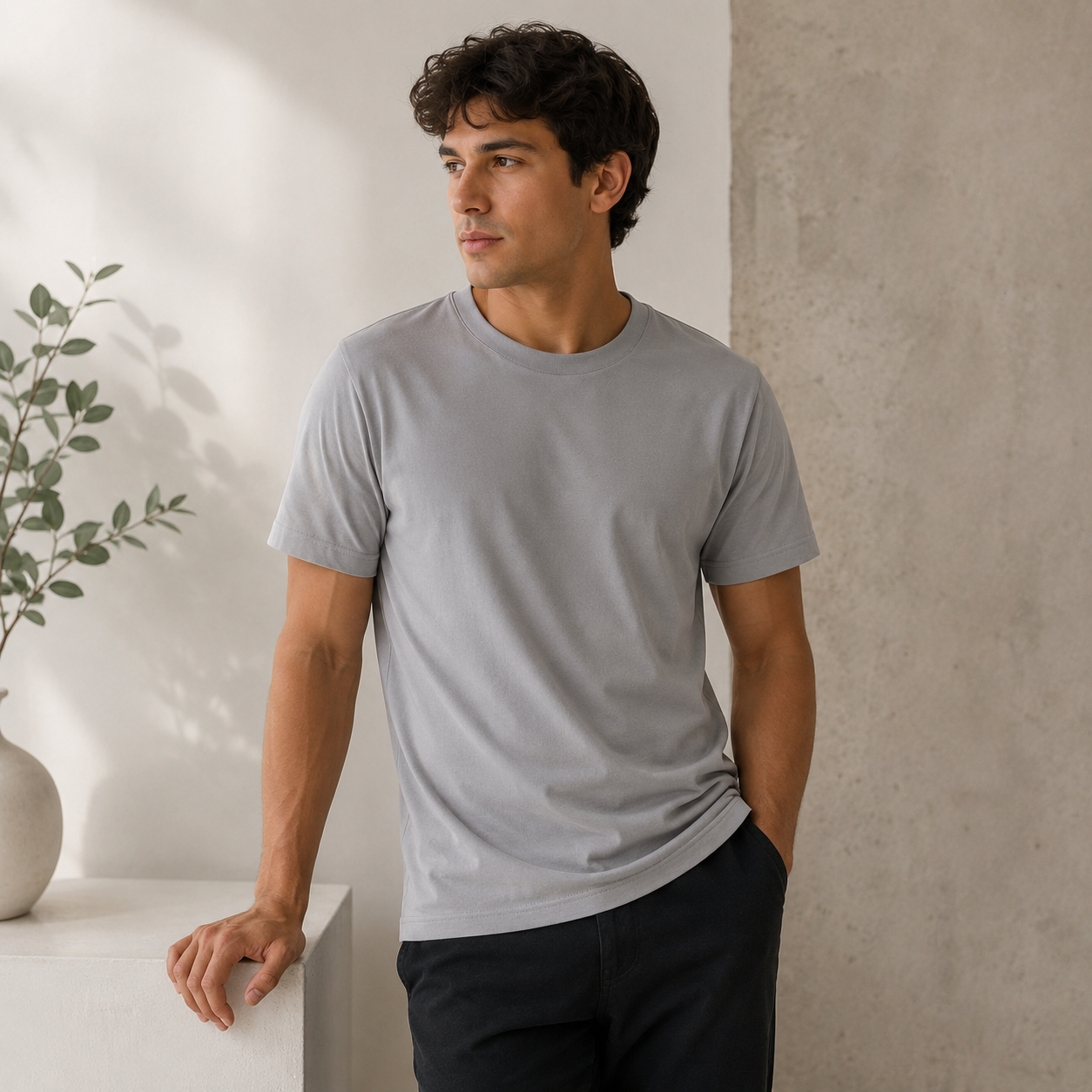 Adults Sensory-Friendly Bamboo T-Shirt – Subtle Grey My Store
