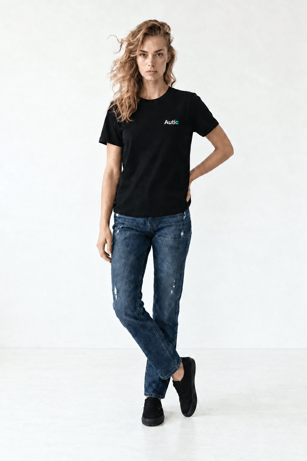 Autic Adults Sensory-Friendly Black Bamboo T-Shirt Autic Designs