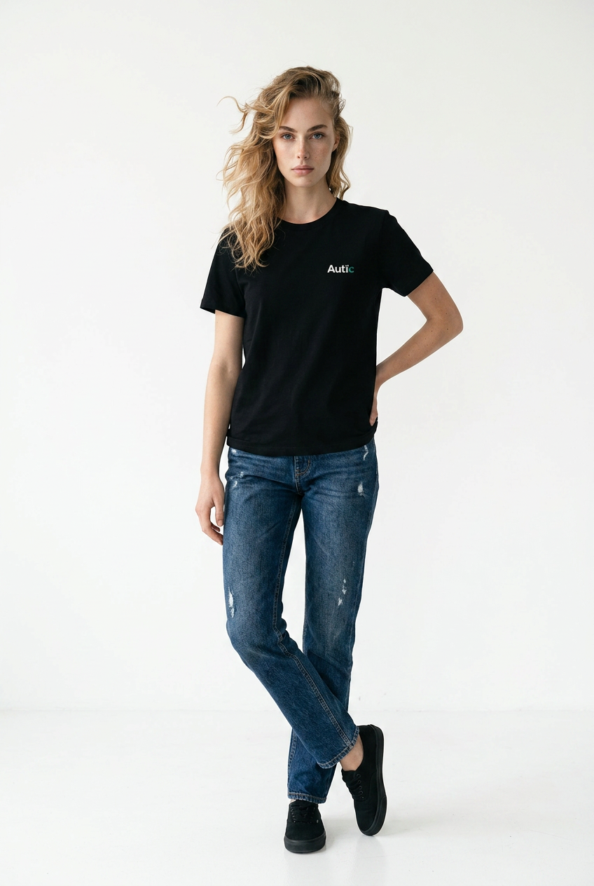 Sensory Friendly Bamboo T-Shirt - Adult Unisex - Tagless & Flat Seam - Black⁠