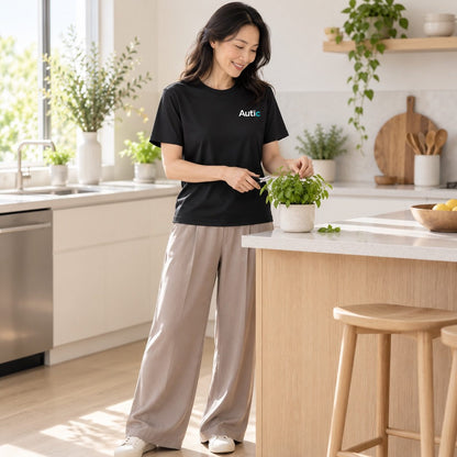 Autic Adults Sensory-Friendly Black Bamboo T-Shirt Autic Designs