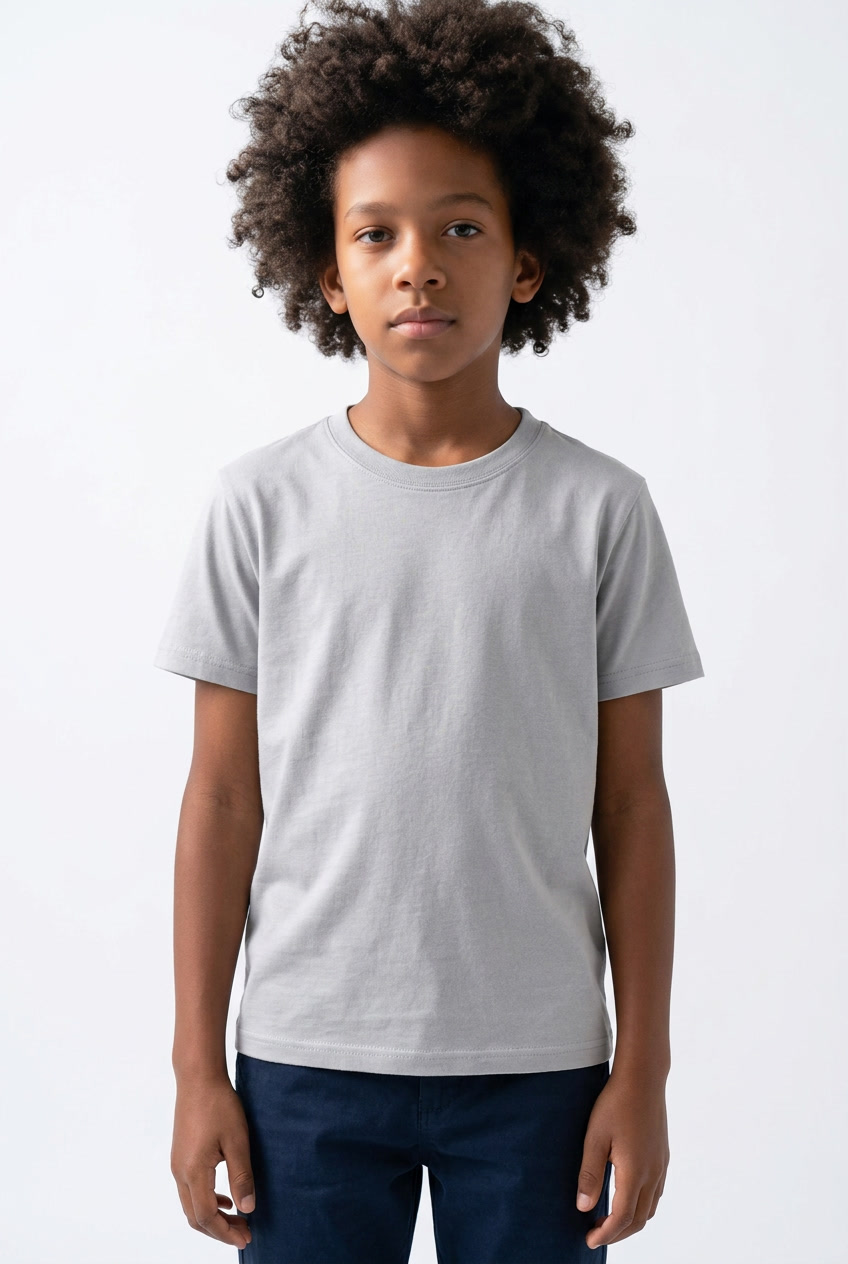 Kids Sensory-Friendly Bamboo T-Shirt – Subtle Grey My Store