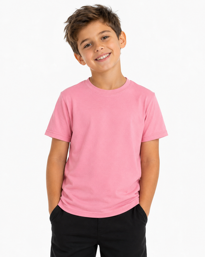 Pre-Order (In Production) - Sensory Friendly Bamboo T-Shirt - Kids Unisex - Tagless & Flat Seam - Blush Pink
