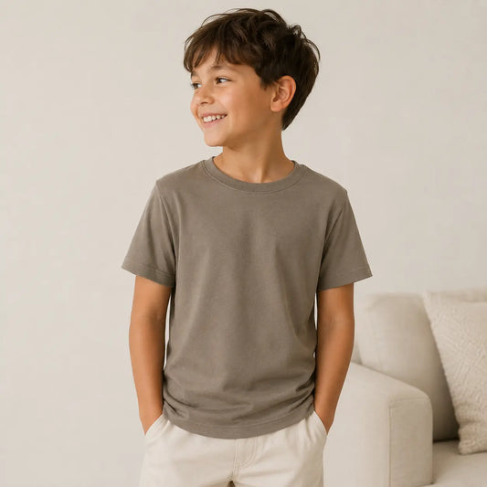 Autic Kids Sensory-Friendly Bamboo T-Shirt – Calm Taupe My Store