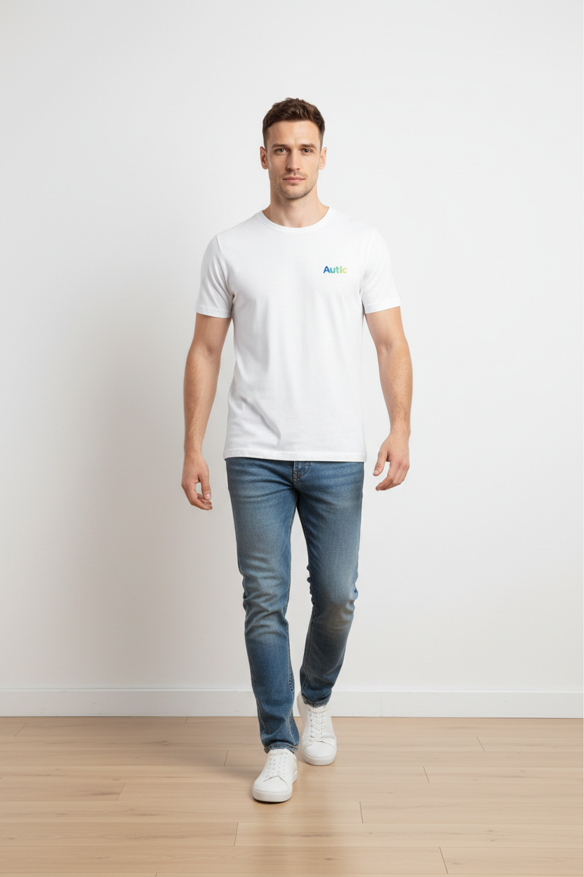 Sensory Friendly Bamboo T-Shirt - Adult Unisex - Tagless & Flat Seam - White