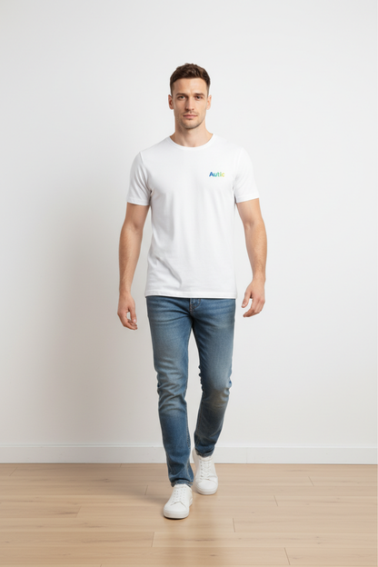 Sensory Friendly Bamboo T-Shirt - Adult Unisex - Tagless & Flat Seam - White