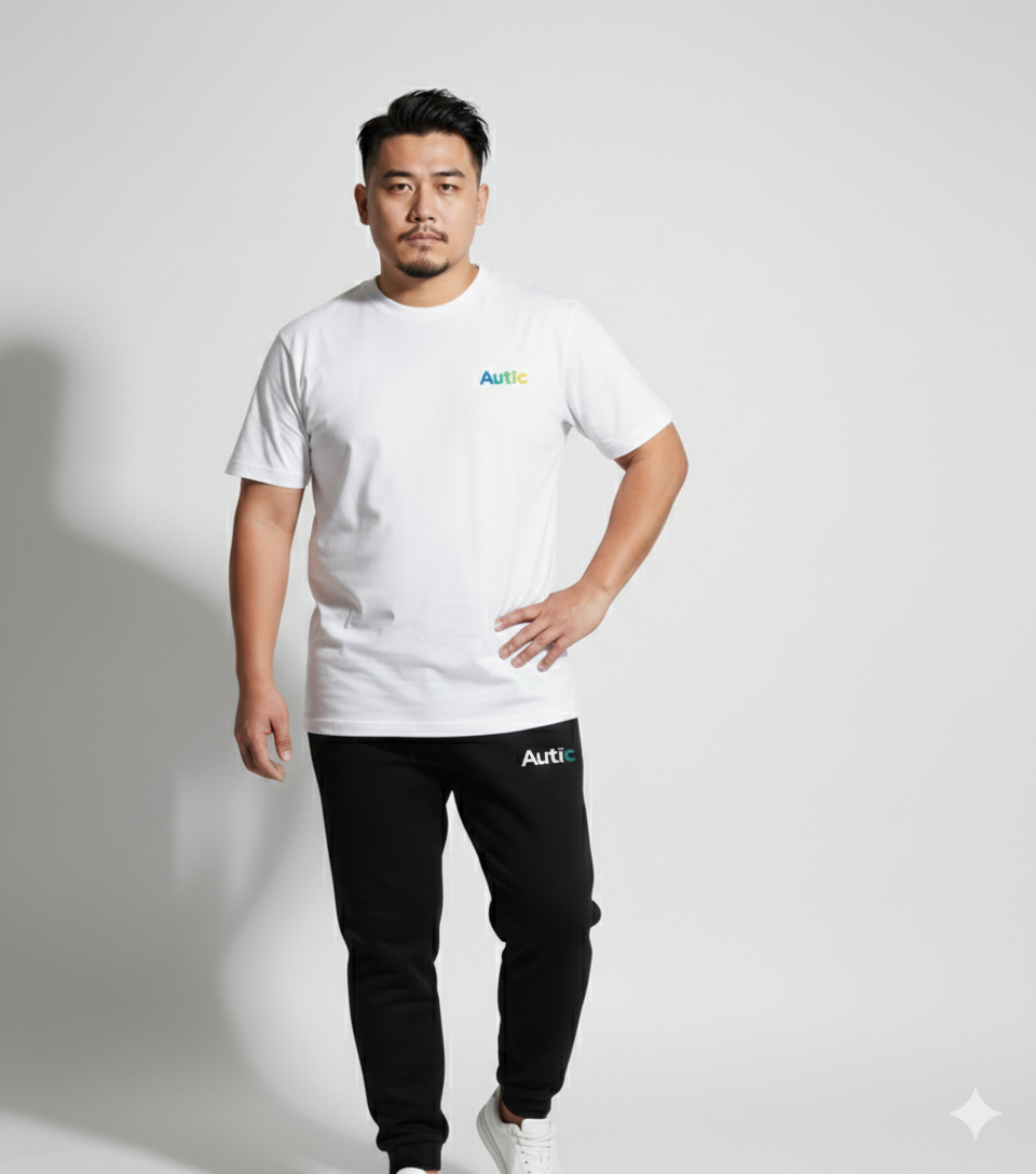 Sensory Friendly Bamboo T-Shirt - Adult Unisex - Tagless & Flat Seam - White