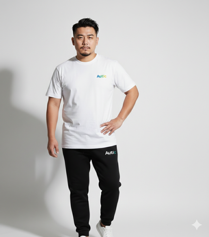 Sensory Friendly Bamboo T-Shirt - Adult Unisex - Tagless & Flat Seam - White