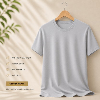 Adults Sensory-Friendly Bamboo T-Shirt – Subtle Grey My Store