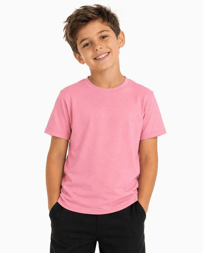 Children sensory-friendly pink bamboo t-shirt with soft breathable fabric